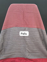 Candy Red Chanderi Saree pallu