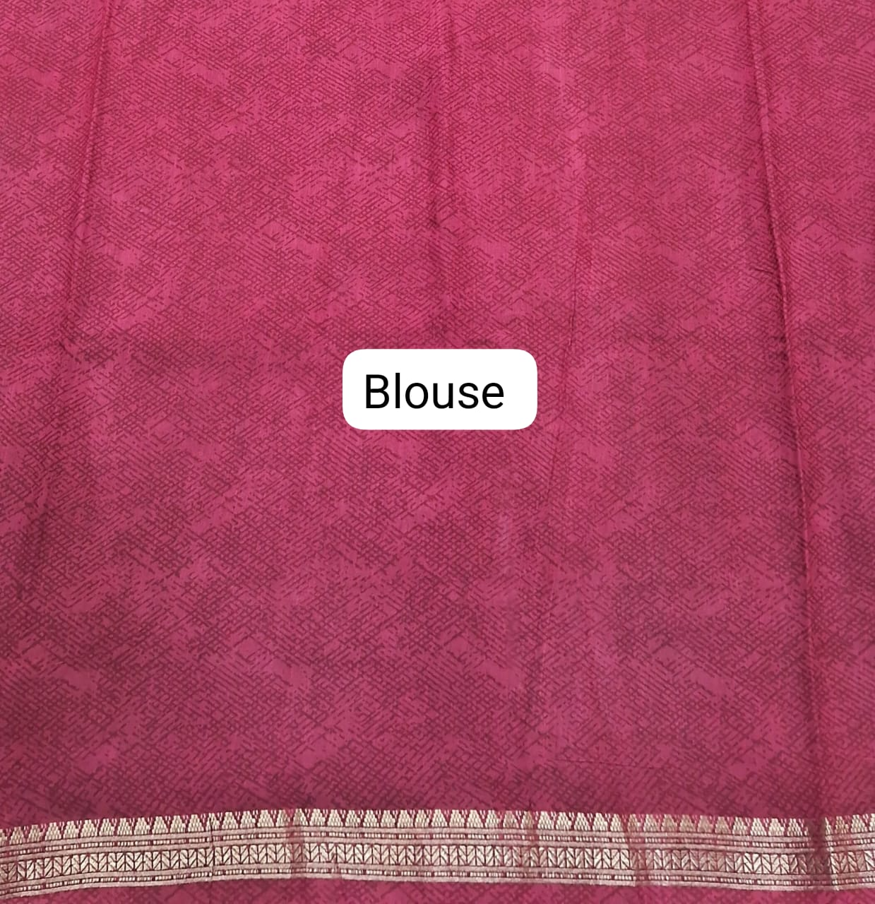 Candy Red Chanderi Saree Blouse