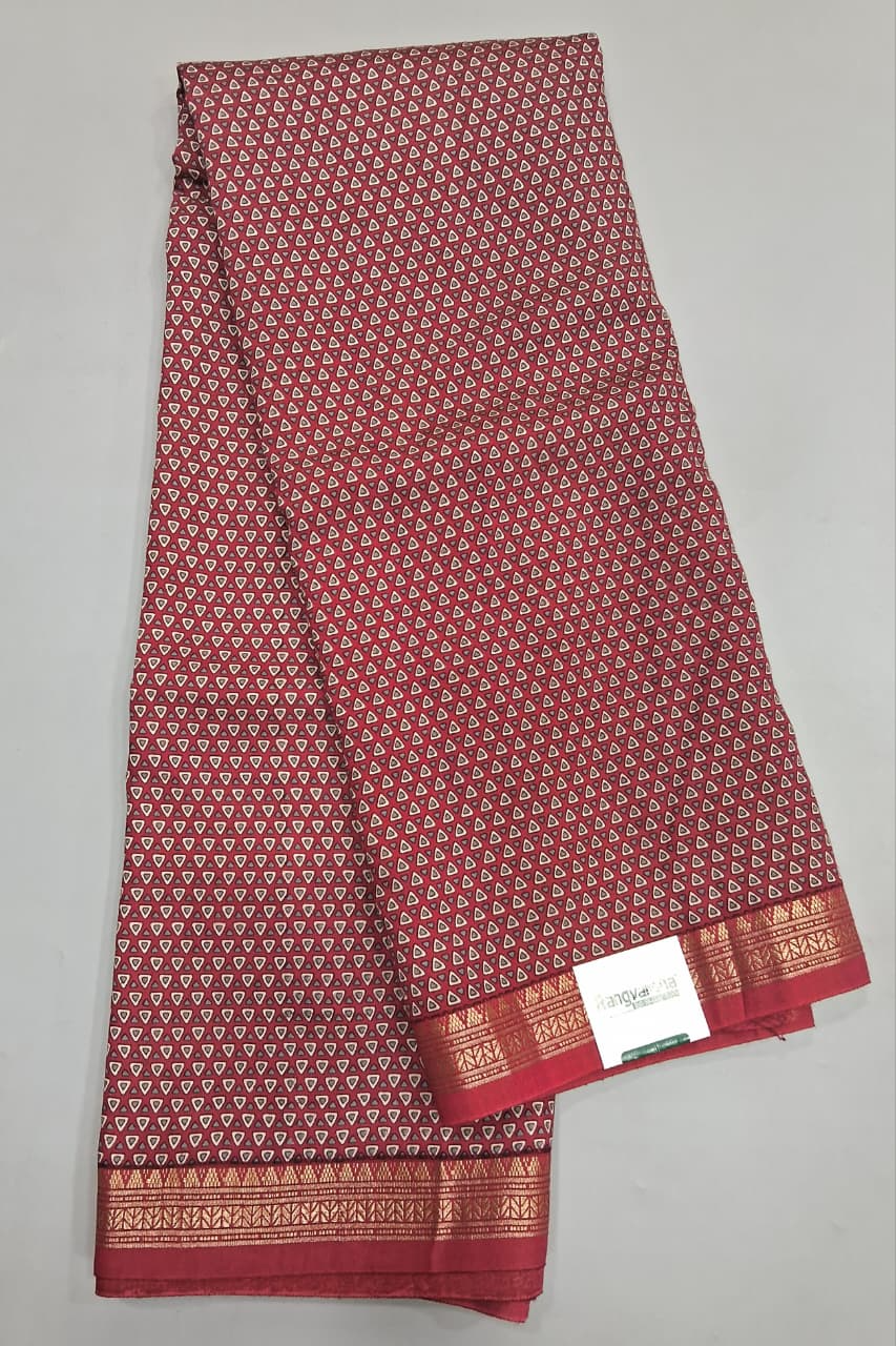 Candy Red Chanderi Saree