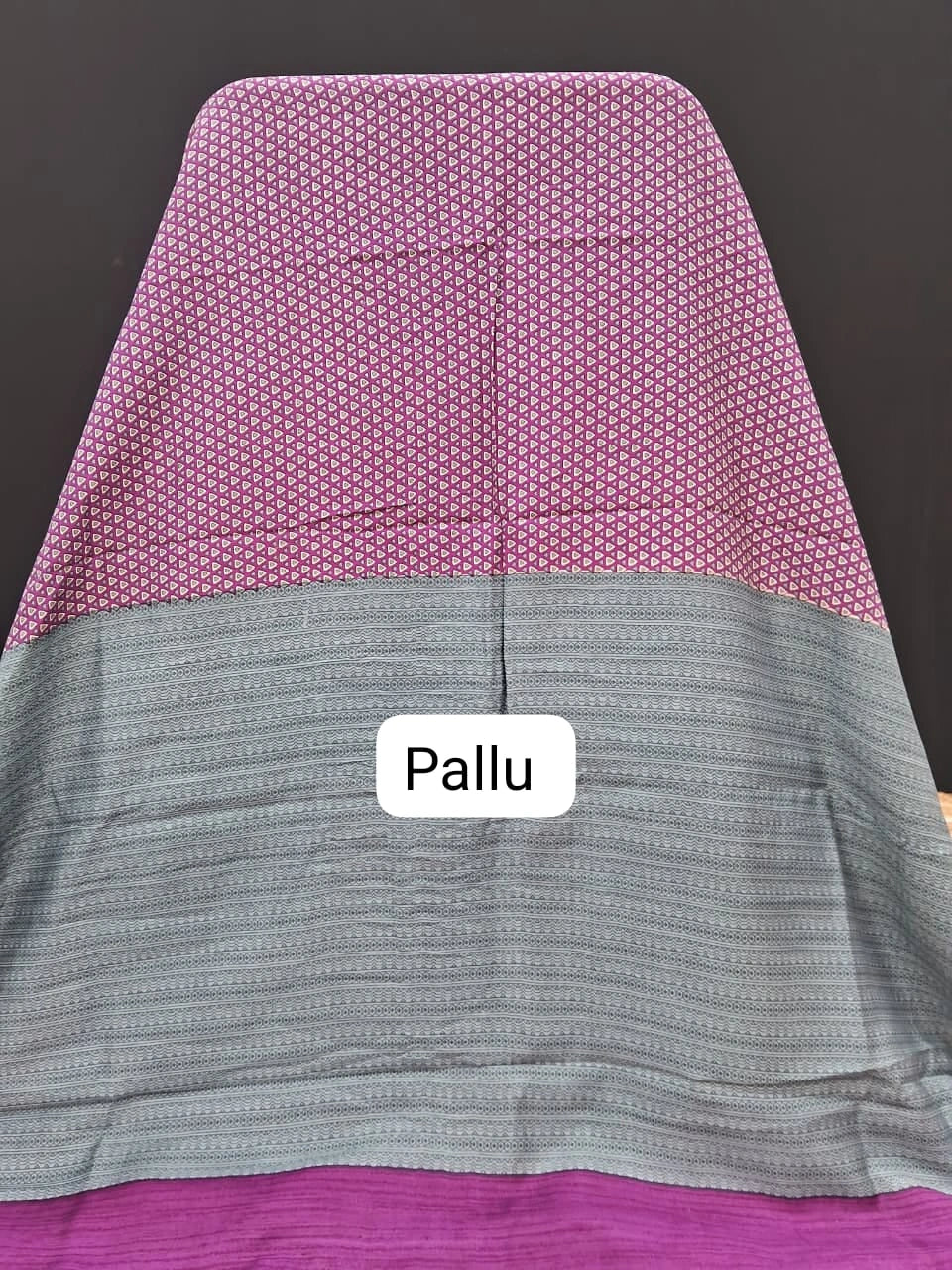 Elegant Purple Chanderi Saree pallu