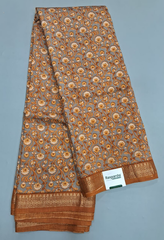 Grey Chanderi Saree
