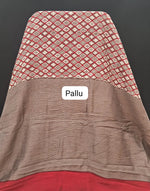 Brick Red Chanderi Saree with Diamond Print pallu