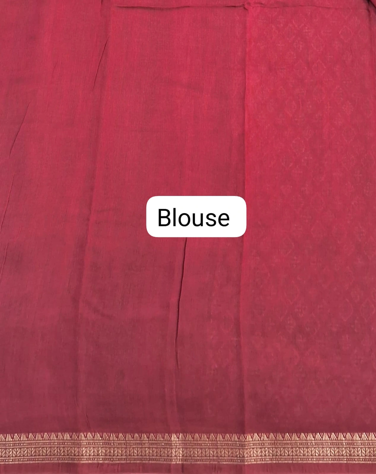 Brick Red Chanderi Saree blouse