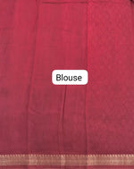 Brick Red Chanderi Saree blouse