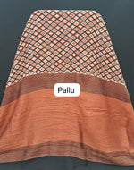 Black Chanderi Saree with Diamond Print Design pallu