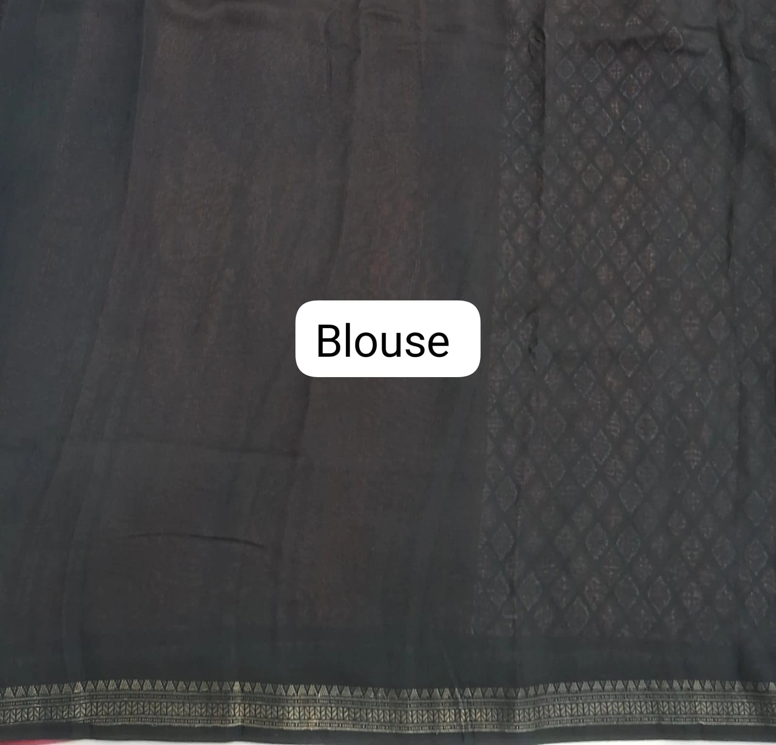 Black Chanderi Saree blouse