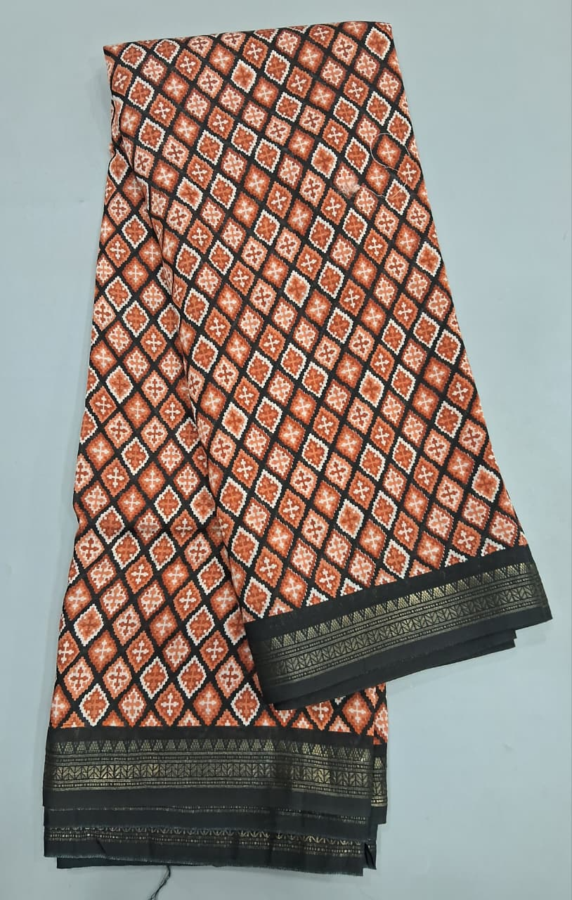 Black Chanderi Saree