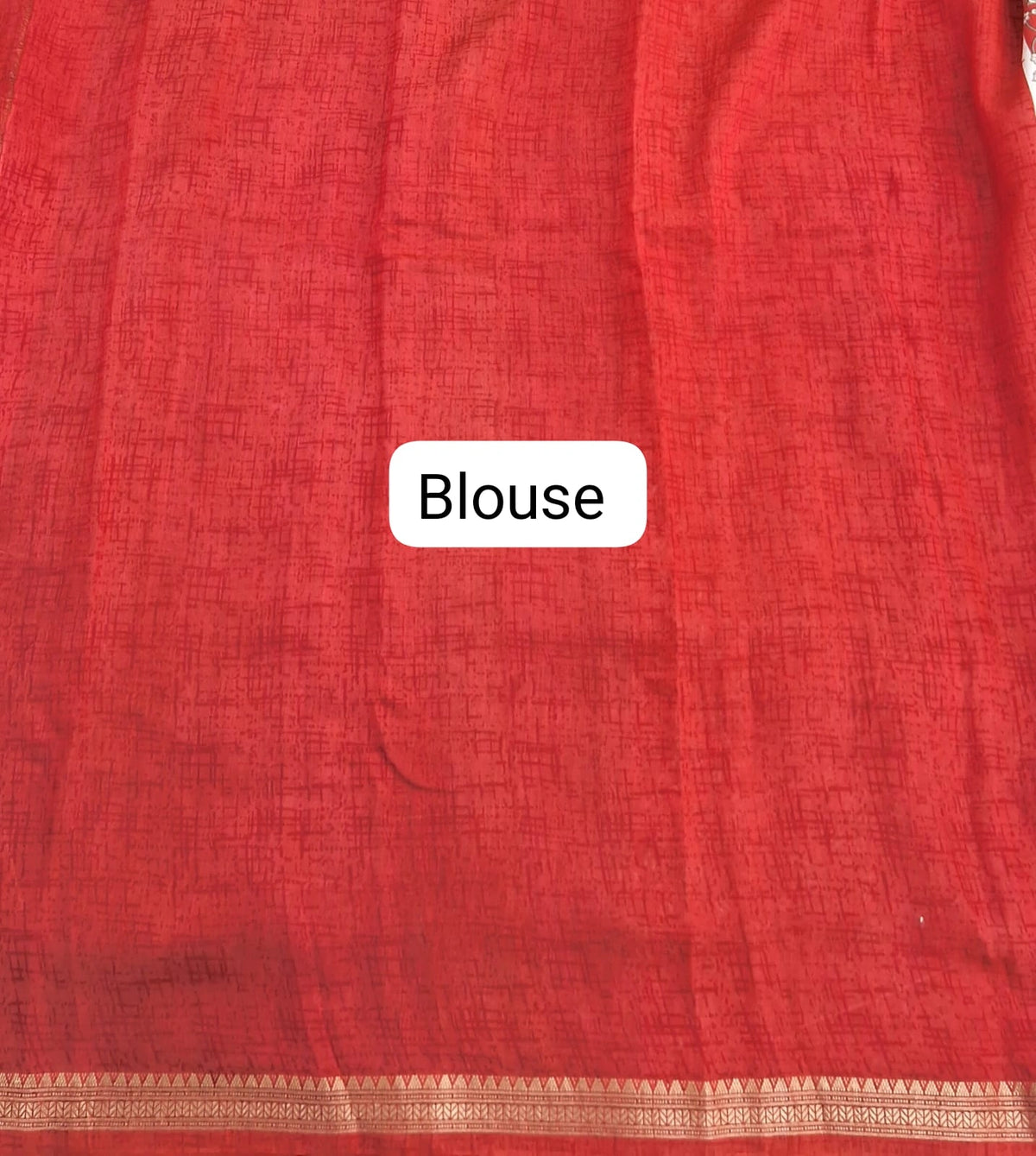 Red Chanderi Saree blouse