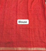 Red Chanderi Saree blouse
