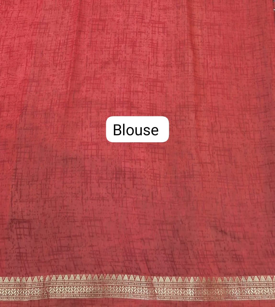 Red Chanderi Saree Blouse