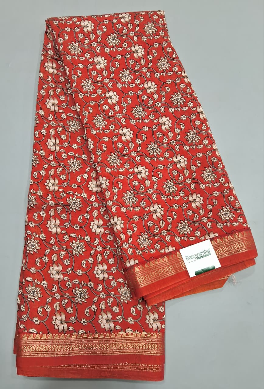 Red Chanderi Saree