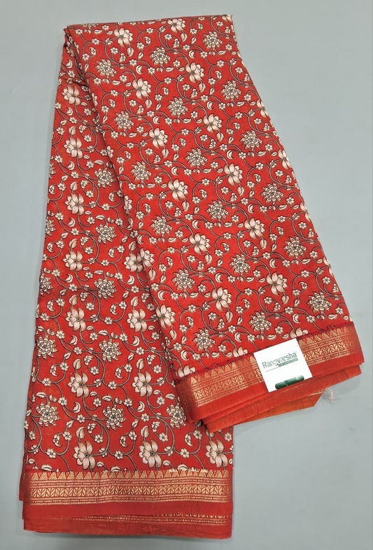 Red Chanderi Saree