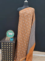Shop Golden Brown Chanderi Saree Online at the Best Price