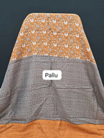 Golden Brown Chanderi Saree pallu
