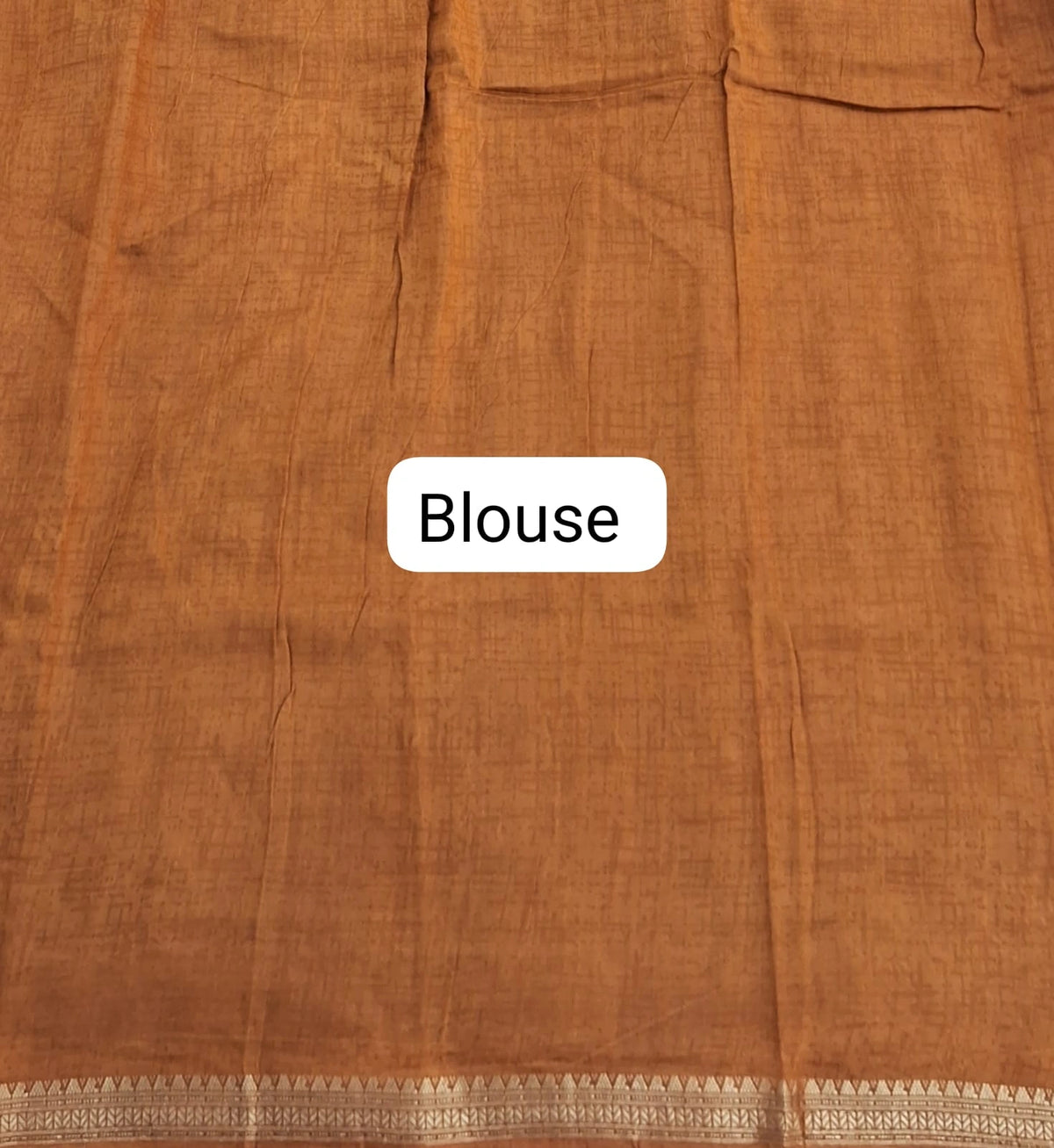 Golden Brown Chanderi Saree blouse