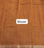 Golden Brown Chanderi Saree blouse