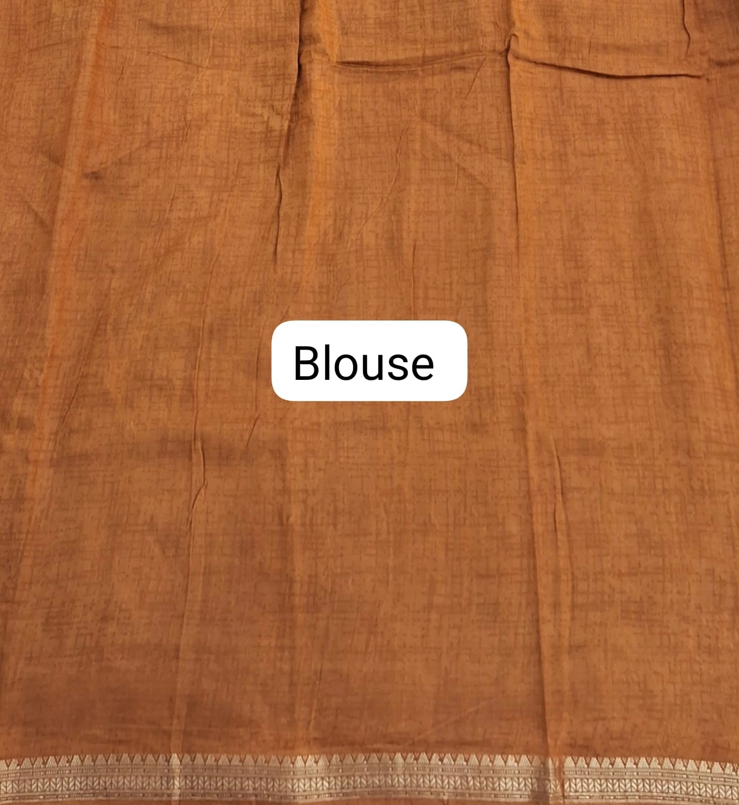 Golden Brown Chanderi Saree blouse