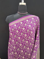 Purple Pure Chanderi Saree 1