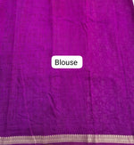 Purple Chanderi Saree blouse