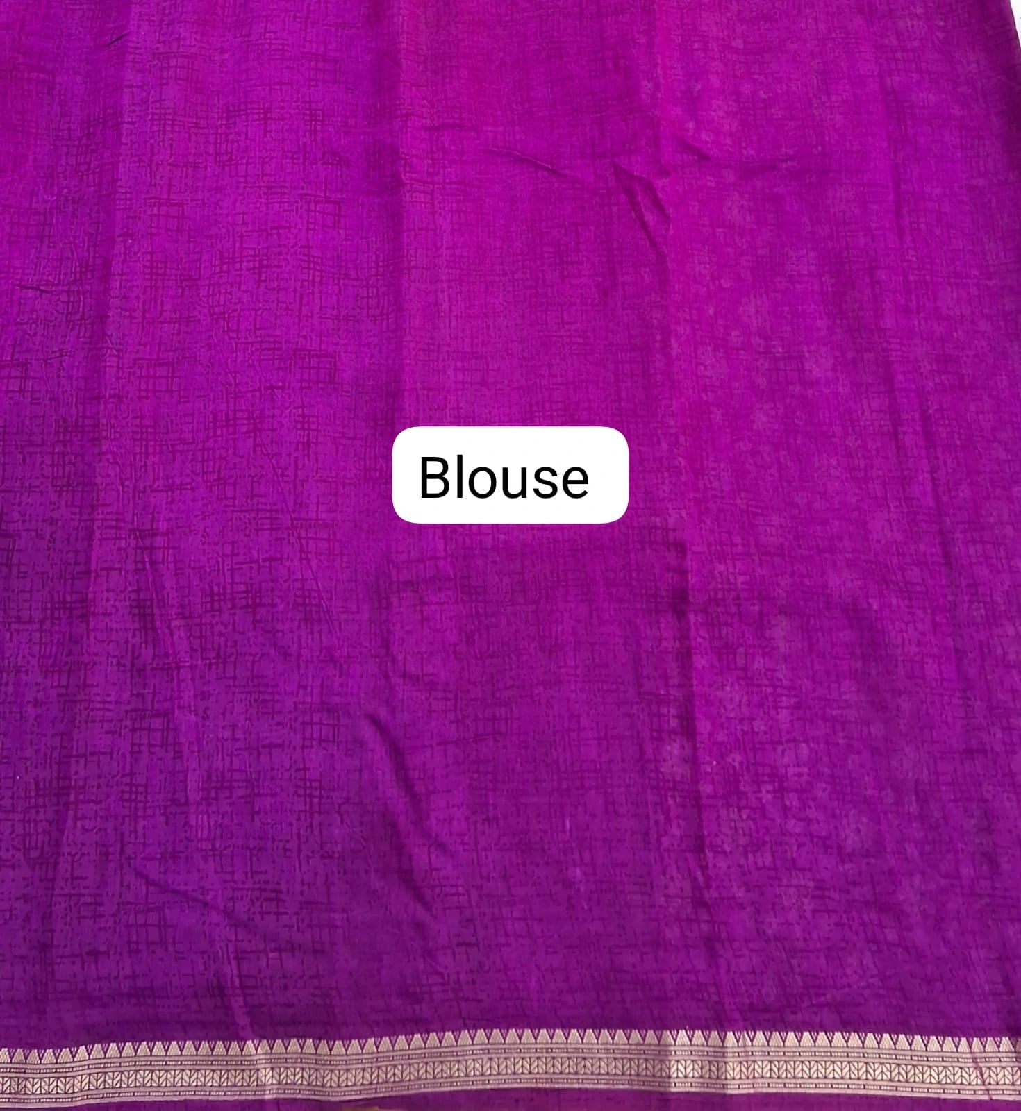 Purple Chanderi Saree blouse