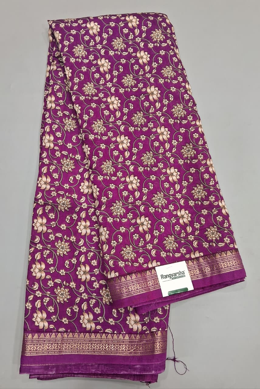 Purple Chanderi Saree