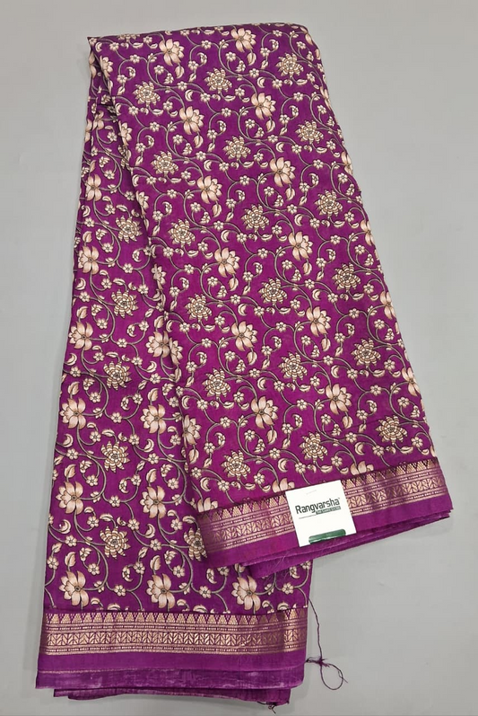 Purple Chanderi Saree