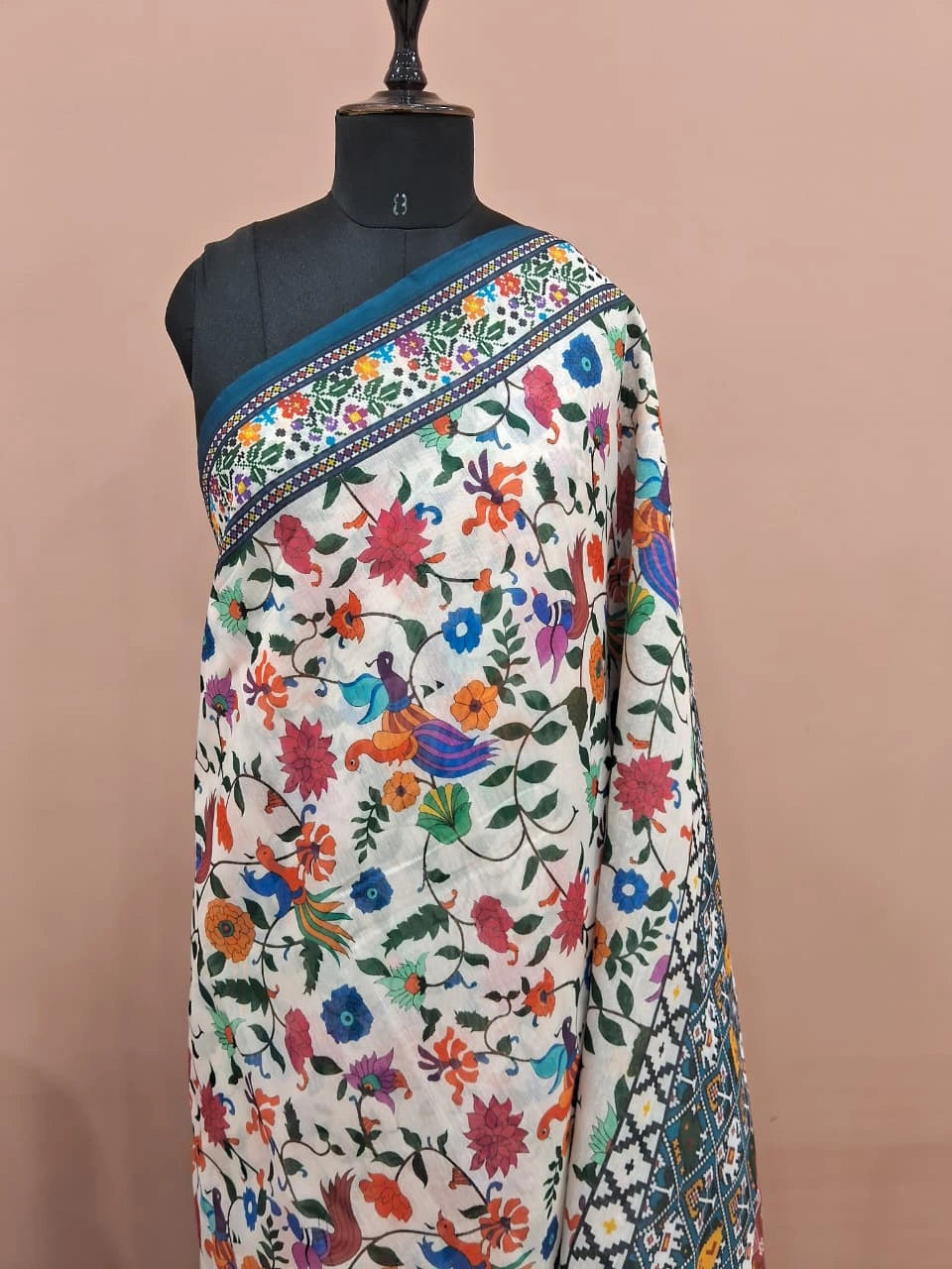 White Chandheri Saree 1