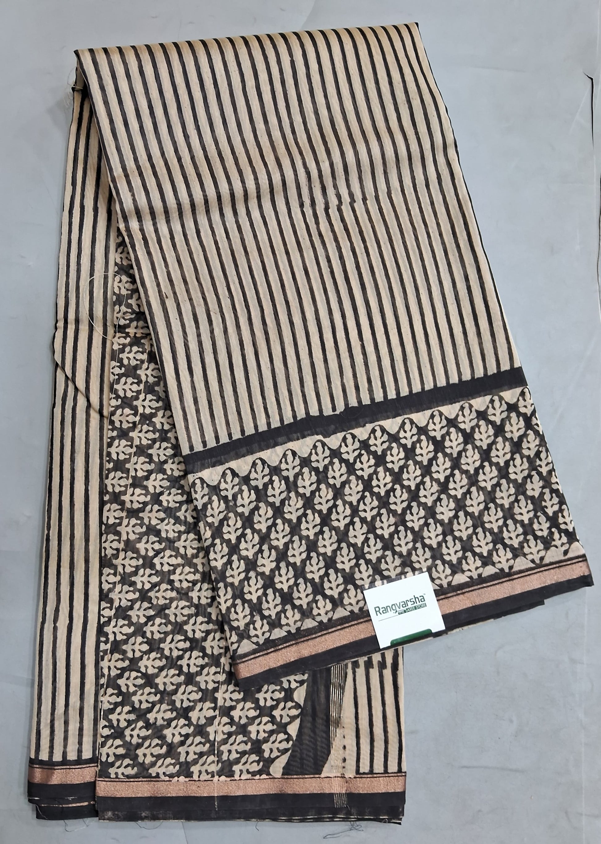 Cream Chanderi Saree
