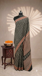 Classic Black Woven Chanderi Saree