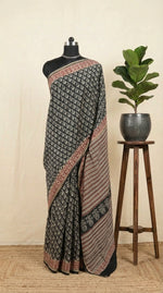 Classic Black Woven Chanderi Saree