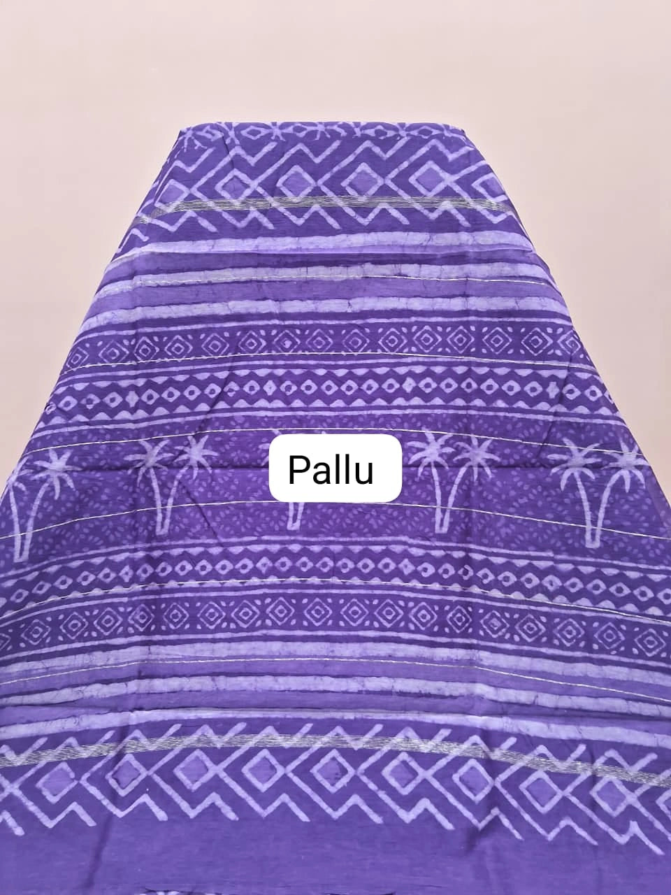 Royal Purple Chanderi Saree Pallu
