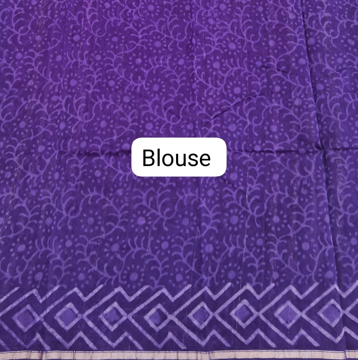 Royal Purple Chanderi Saree Blouse
