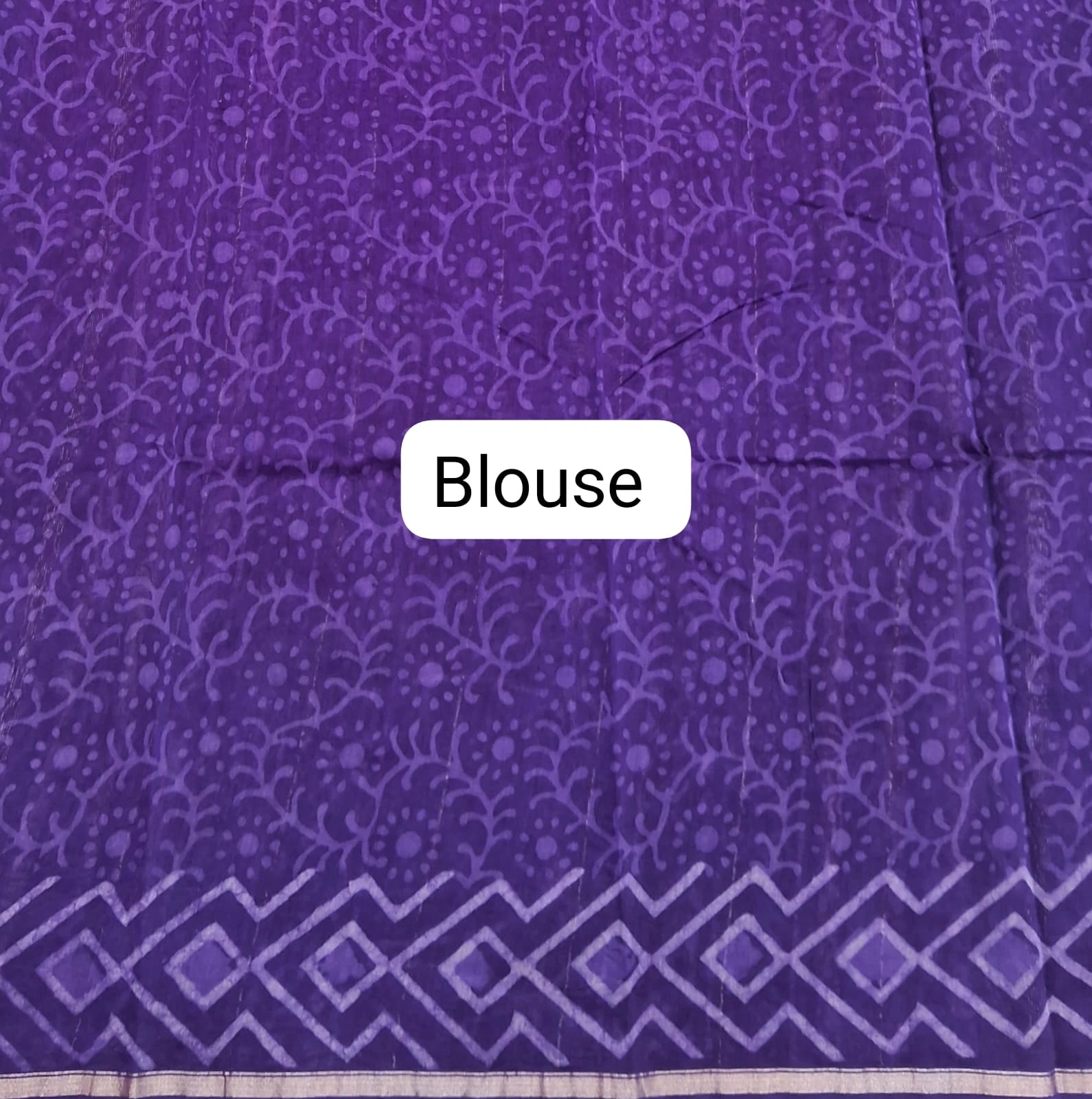Royal Purple Chanderi Saree Blouse