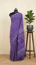 Royal Purple Chanderi Saree