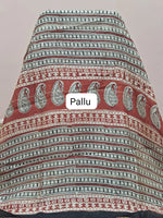 Timeless Ivory Cream Chanderi Saree Pallu