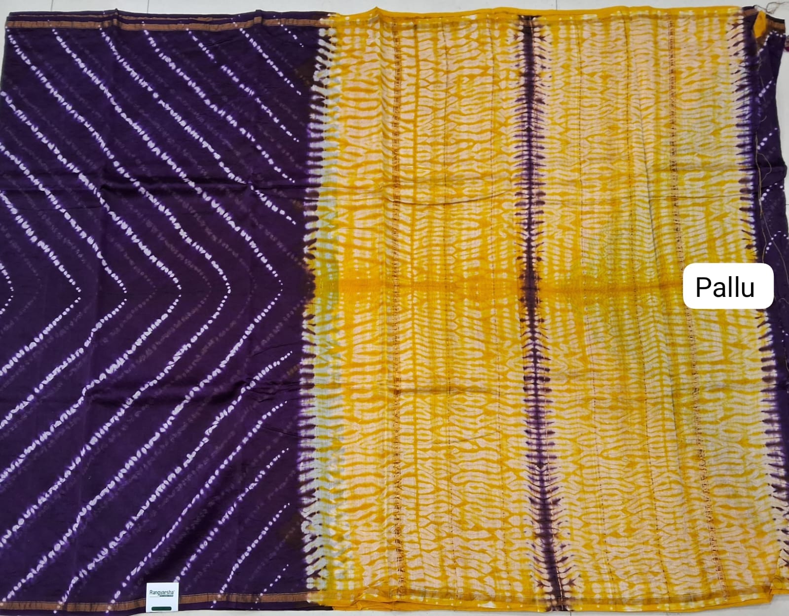 Purple Chanderi Saree pallu