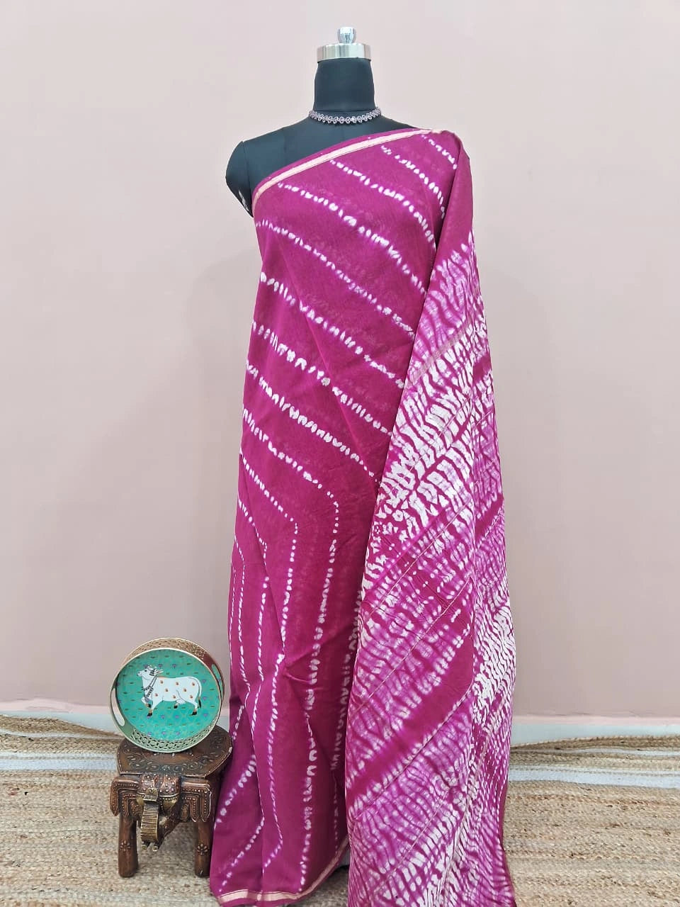 Radiant Rani Pink Chanderi
