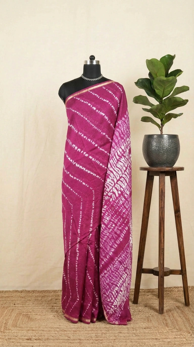 Radiant Rani Pink Chanderi