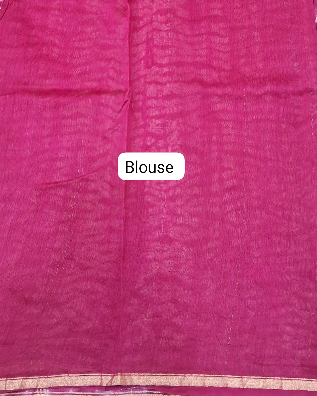 Rani Pink Chanderi Saree blouse