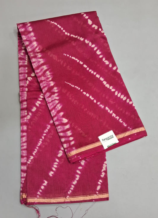Rani Pink Chanderi Saree