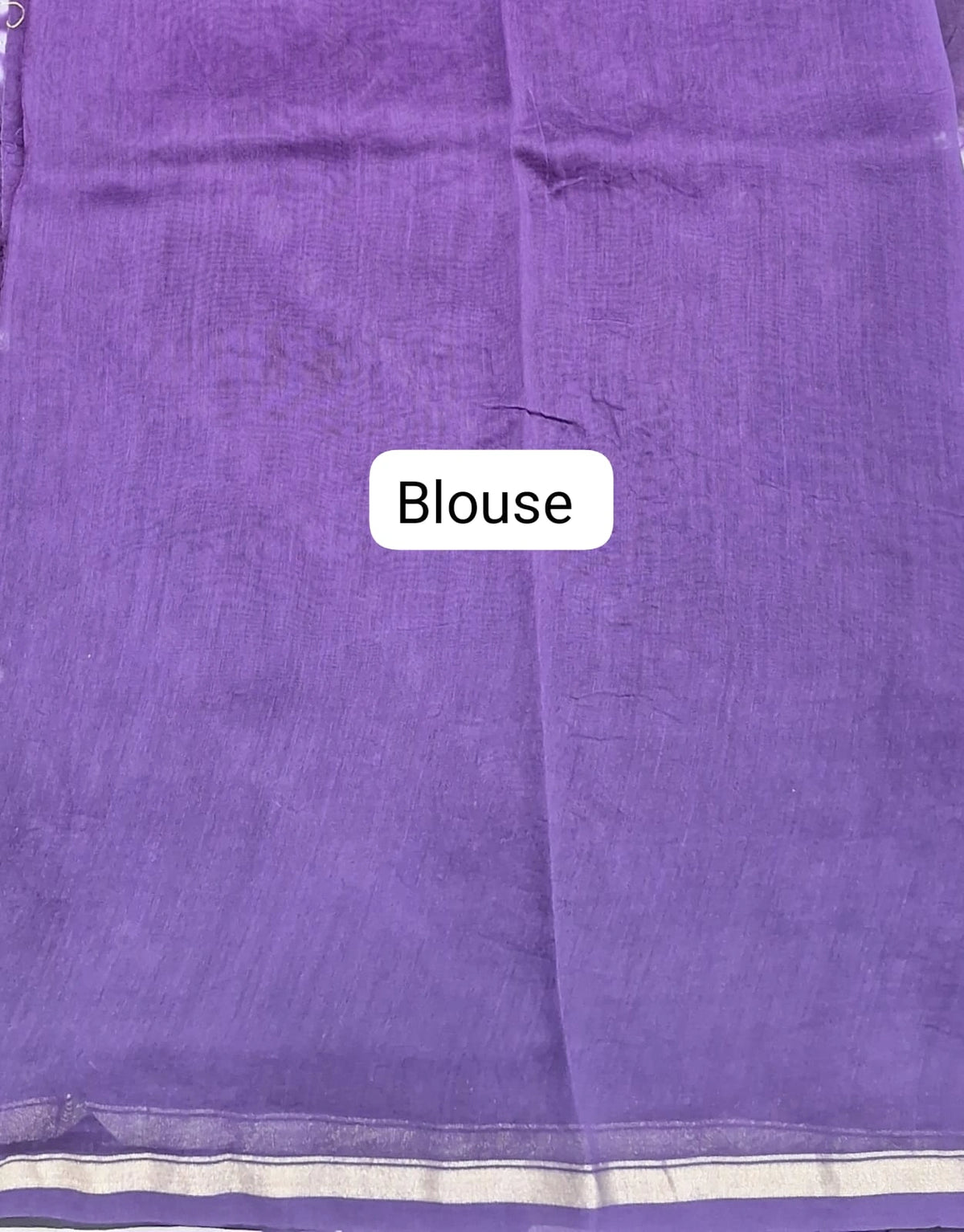 Dark Purple Chanderi Saree Blouse