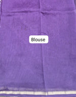 Dark Purple Chanderi Saree Blouse