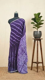 Dark Purple Chanderi Saree