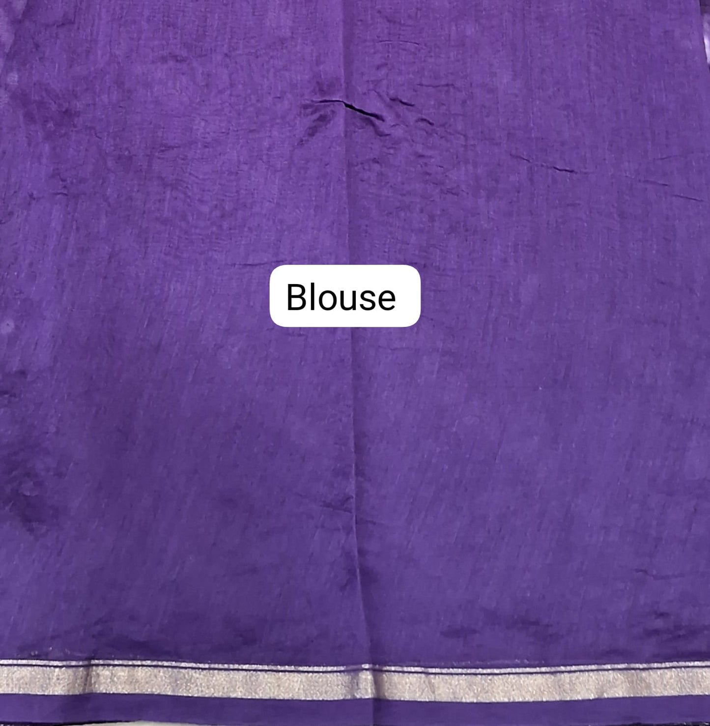 Dark Purple Chanderi Saree blouse