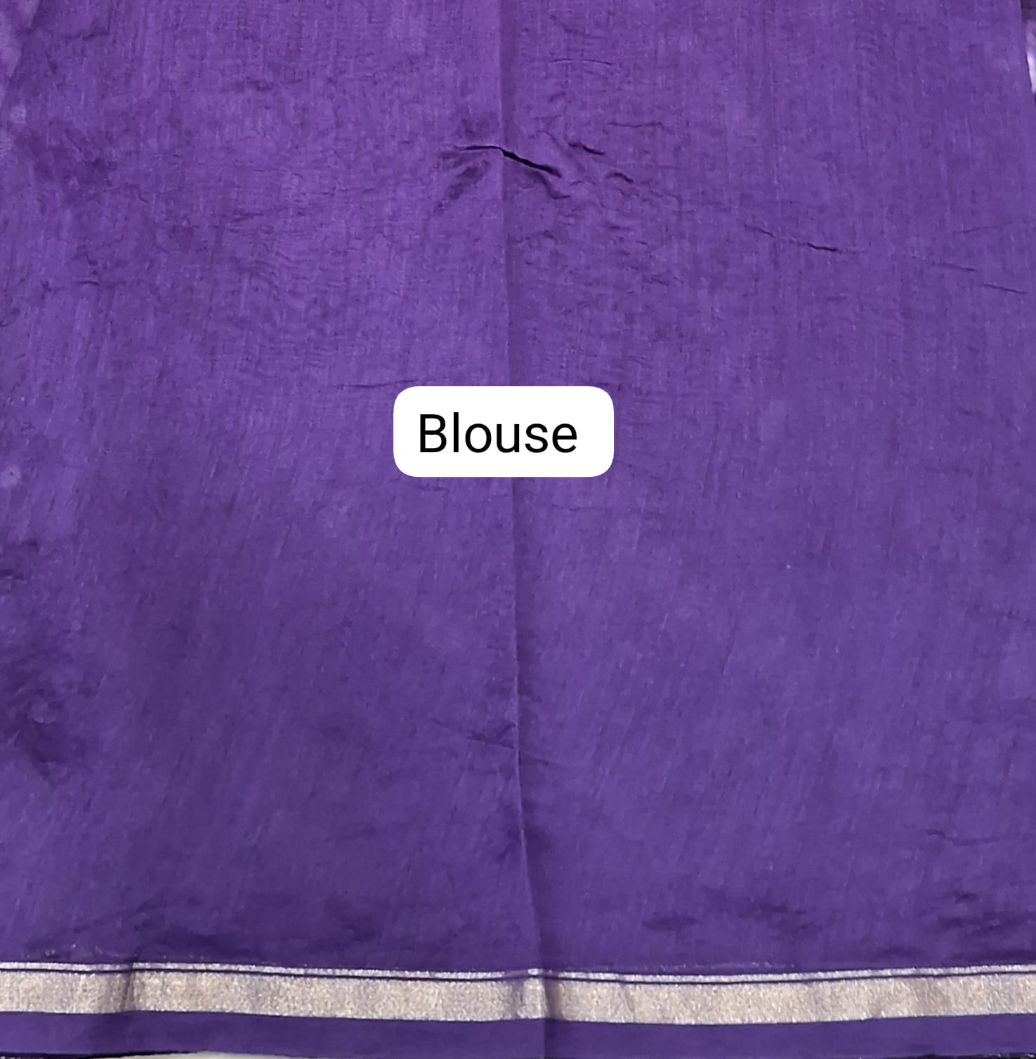 Dark Purple Chanderi Saree blouse