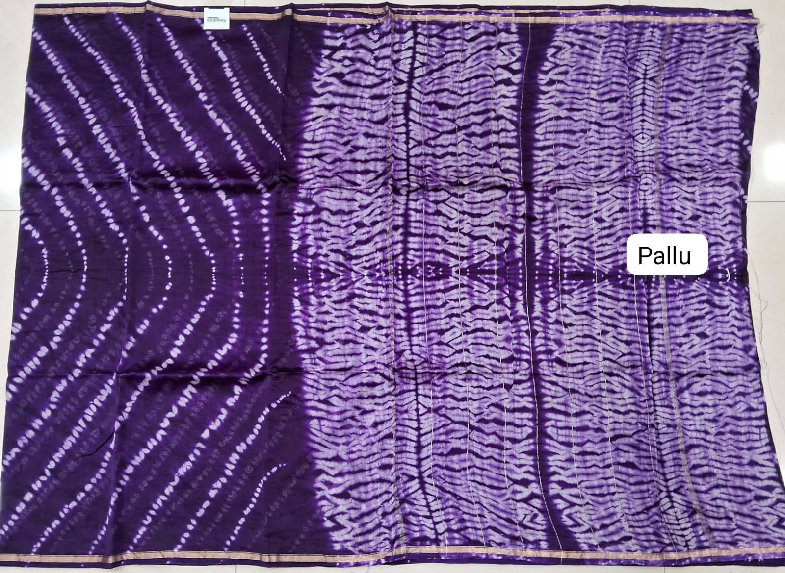 Dark Purple Chanderi Saree pallu