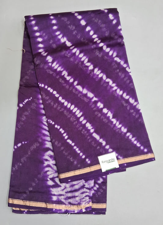 Dark Purple Chanderi Saree