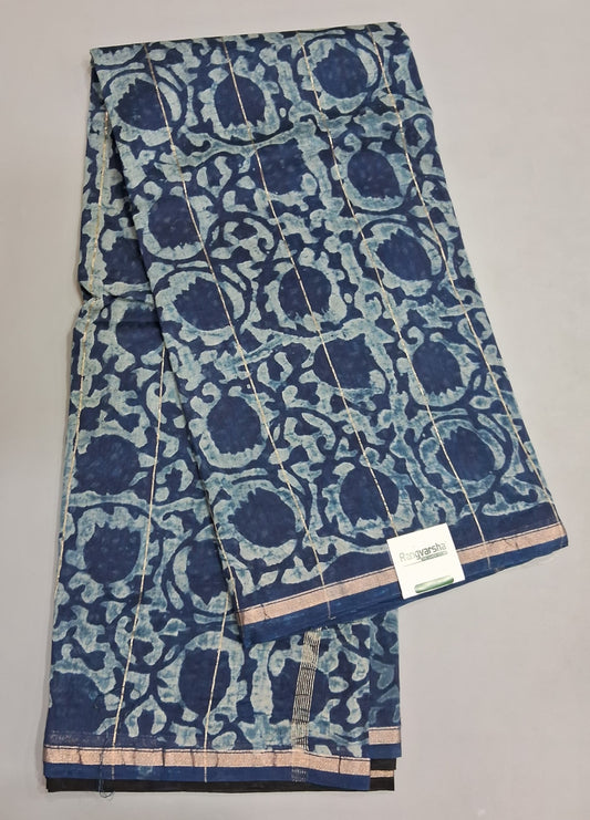Black Chanderi Saree