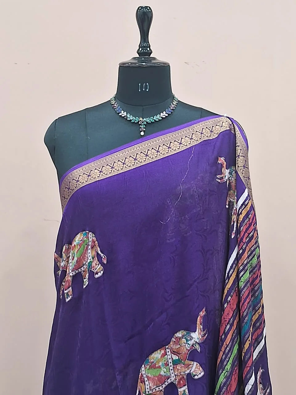 Purple Chanderi Saree 1