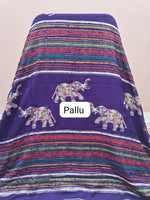 Purple Chanderi Saree Pallu
